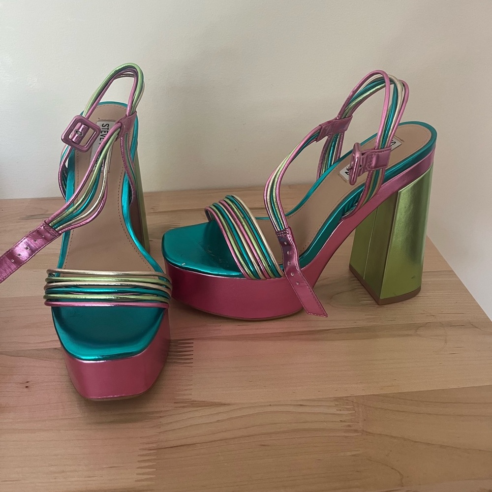 Steve Madden Chunky colorful heels